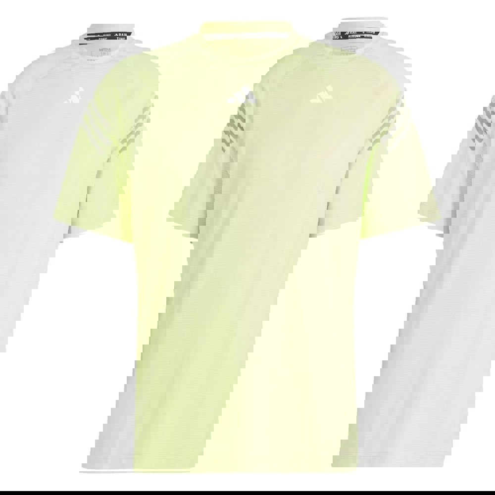 Adidas Mens Stripe Aeroready Training T-Shirt - Lime
