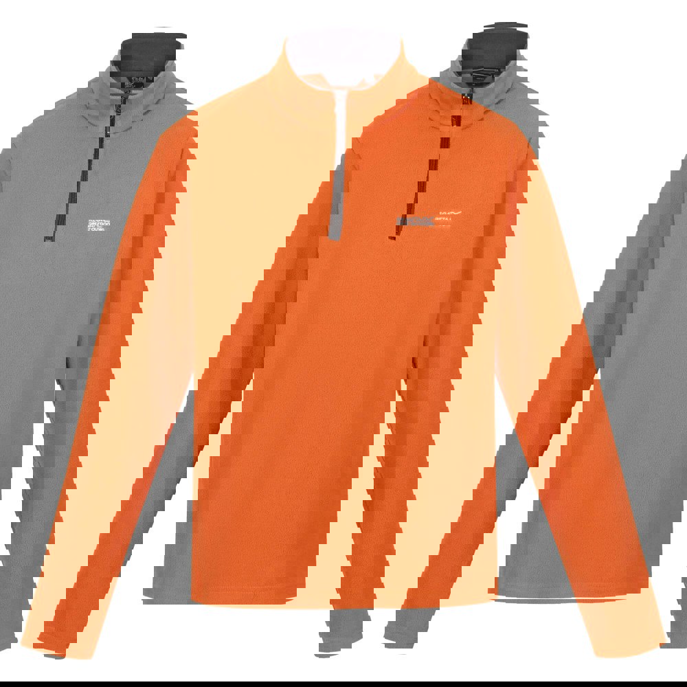 Regatta Great Outdoors Mens Thompson Half Zip Fleece Top - Burnt Orange