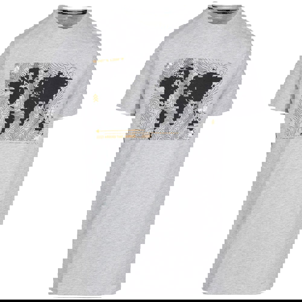 Trespass Mens Chera Printed T-Shirt - Grey Marl