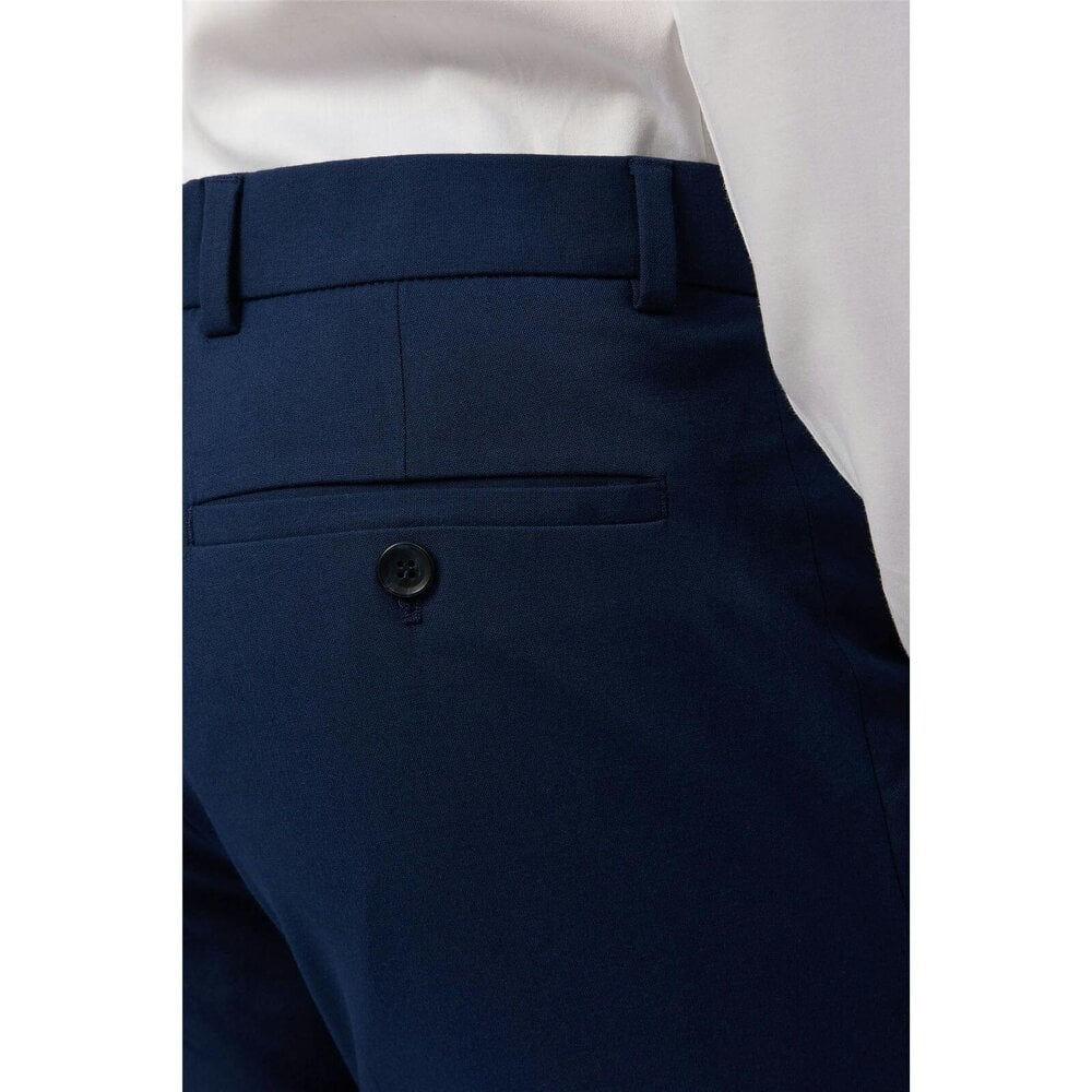 Limehaus Slim Fit Blue Stretch Trousers
