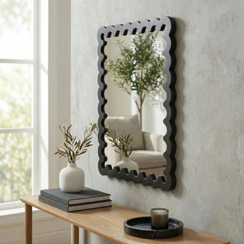 Garden Greatness Urban Wavy Style Framed Mirror