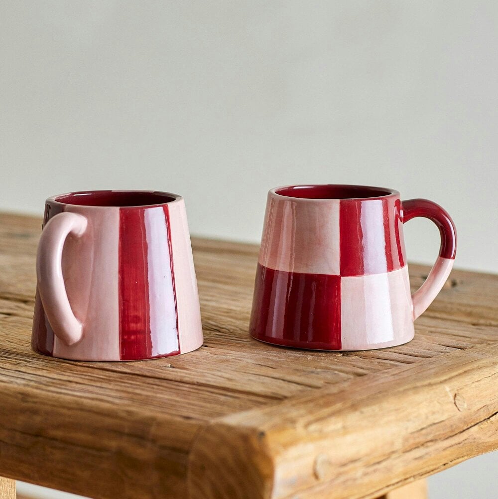 Love Frankie Ruby & Rose Mugs - Checks or Stripes
