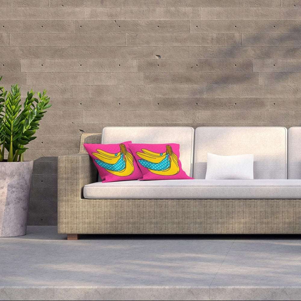 Benjamin Tate Design Pop Art Banana (Outdoor Cushion)
