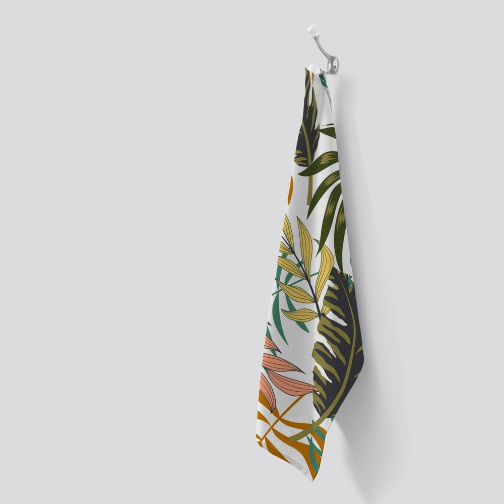 Warren Reed Tropical Leaves Tea Towel