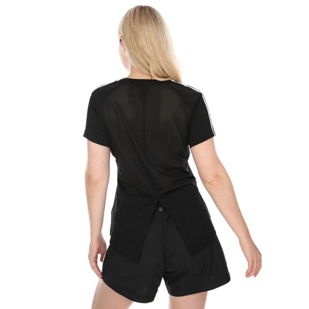 Adidas Womens Design 2 Move Move Stripes T-Shirt - Black