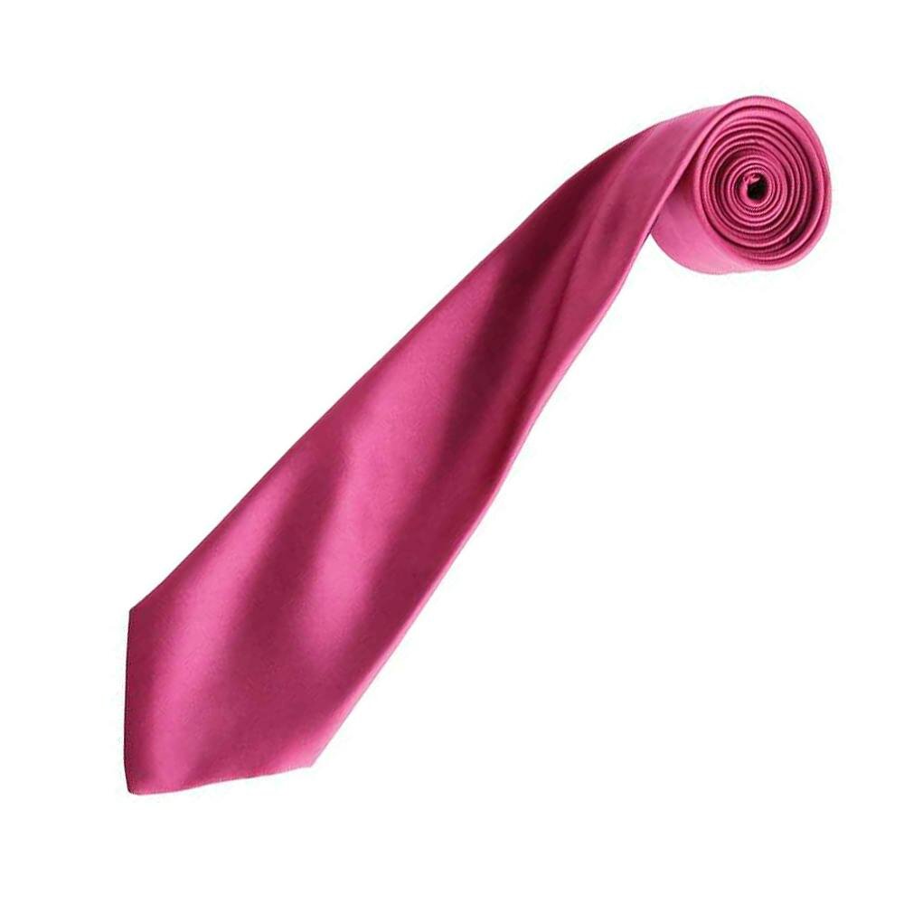 Premier Unisex Adult Colours Satin Tie - Hot Pink