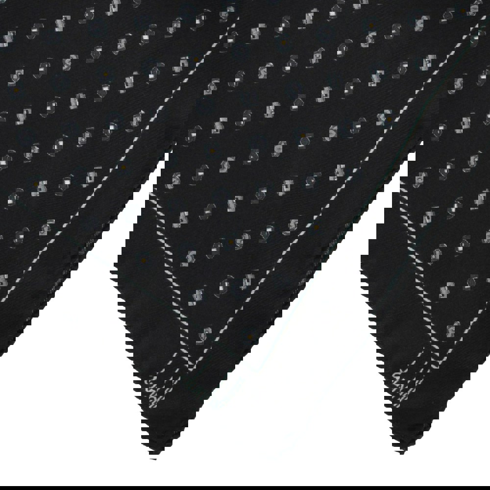 Dunhill mulberry silk pocket square Luxurious silk with an archive cufflink pattern