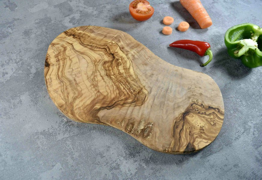 Rounded Natural Olive Wood Board 32cm 