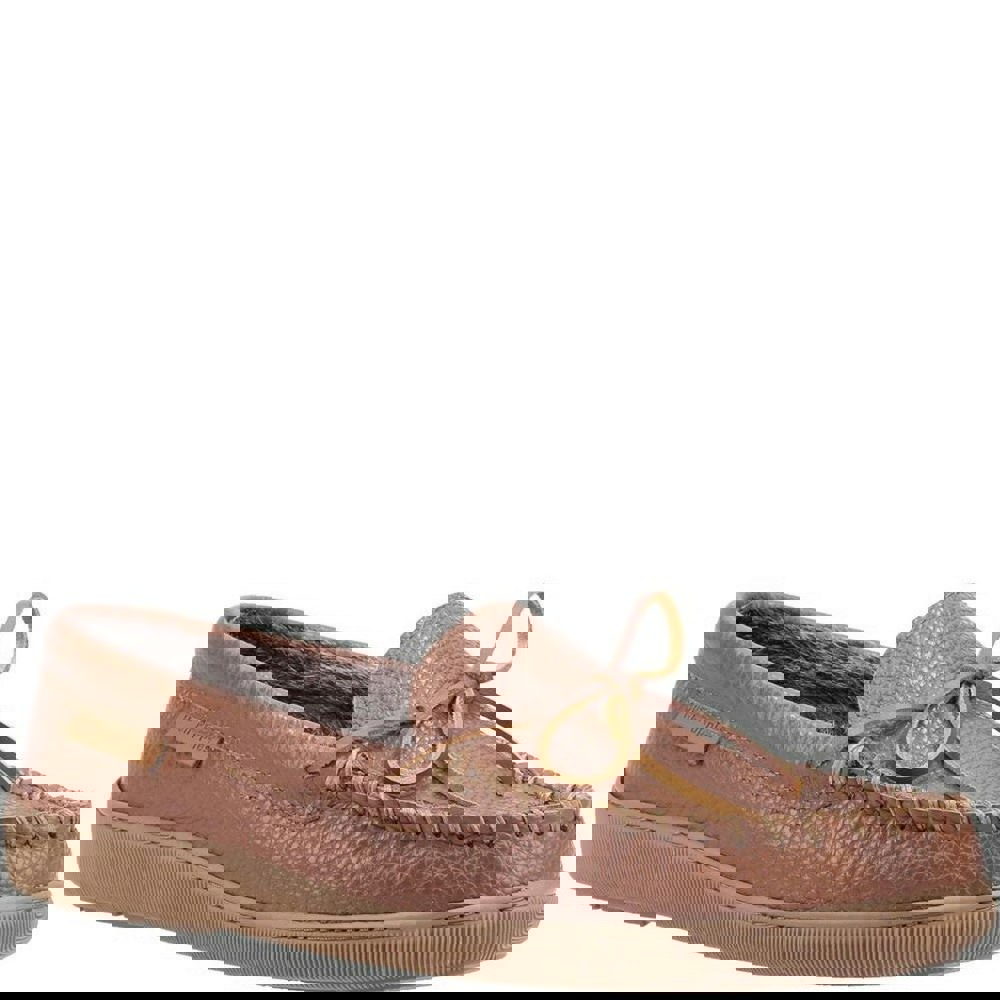 Hush Puppies Mens Ace Leather Slippers - Tan
