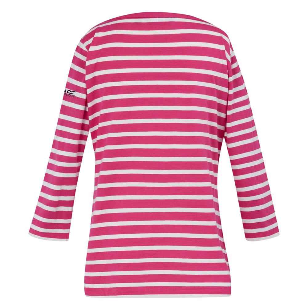 Regatta Women's Bayletta 3/4 Sleeve Top - Hot Pink/White