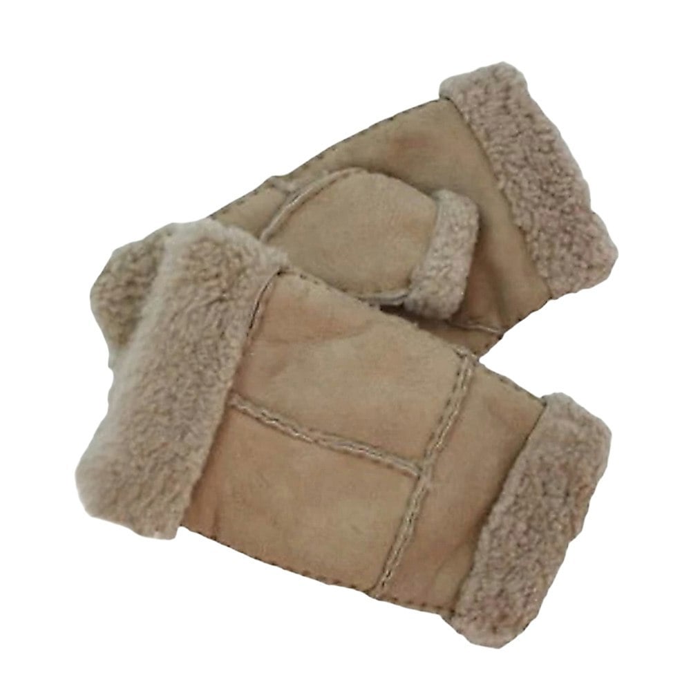 Eastern Counties Leather Womens/Ladies Glitten Sheepskin Mittens - Beige