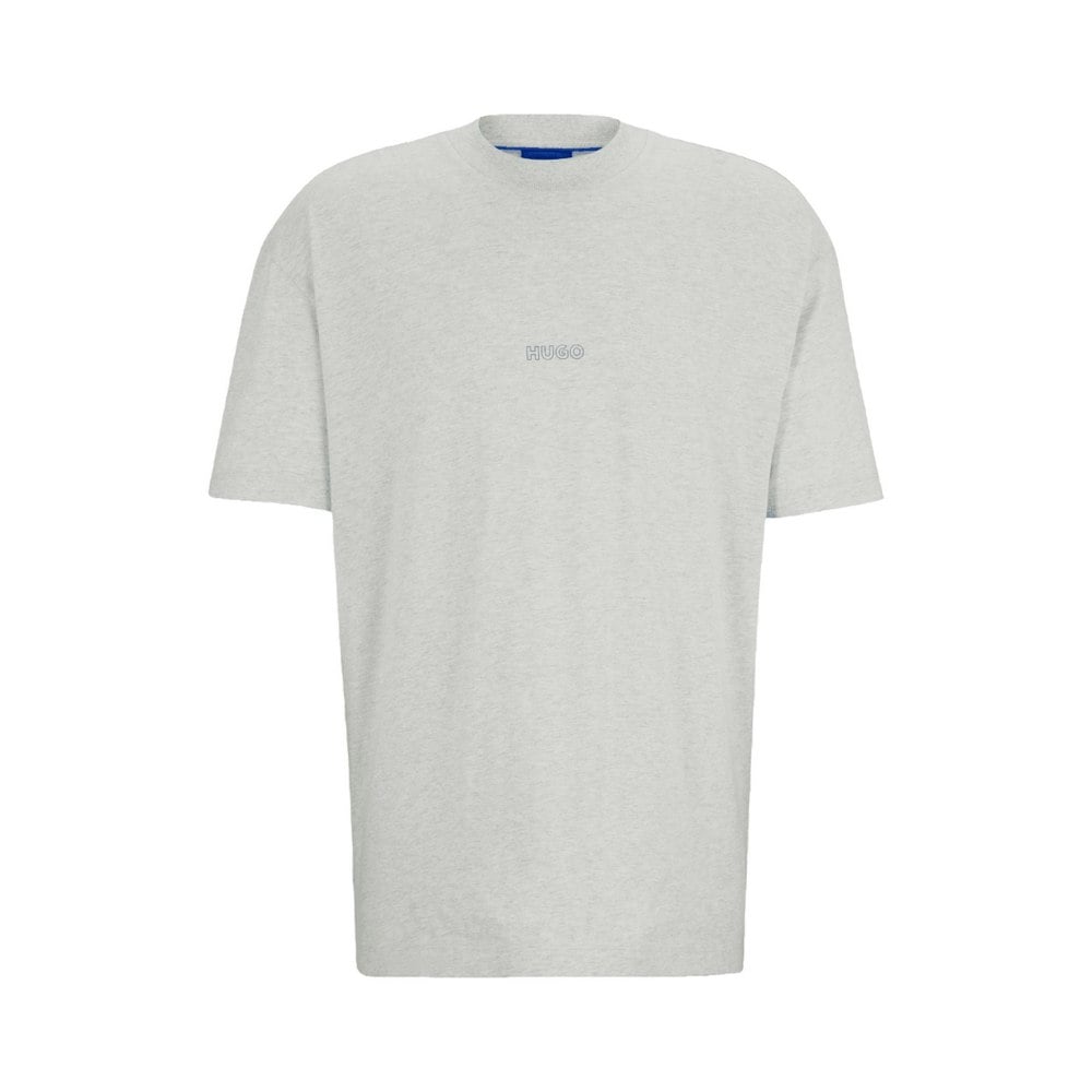Hugo Mens Outline Logo T-Shirt - Grey