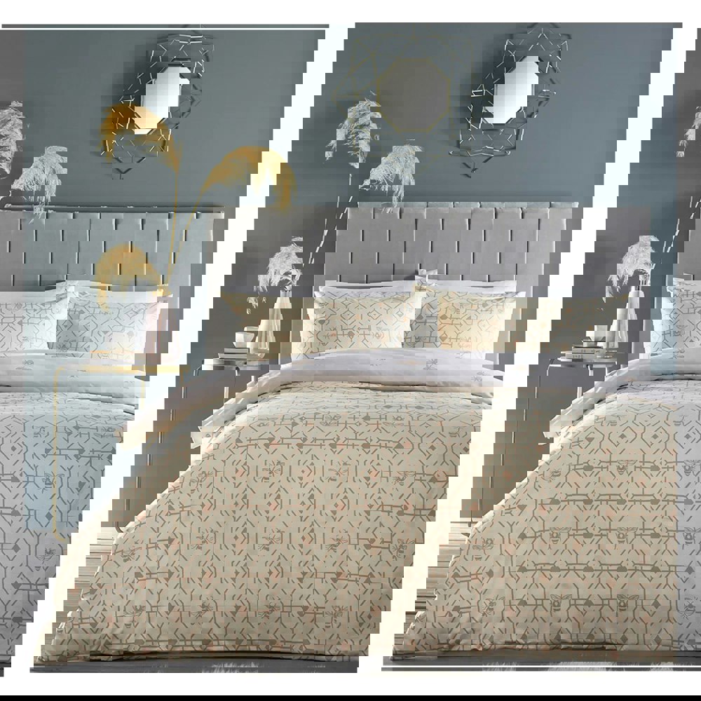 Furn Bee Deco Geometric Duvet Cover Set - Champagne