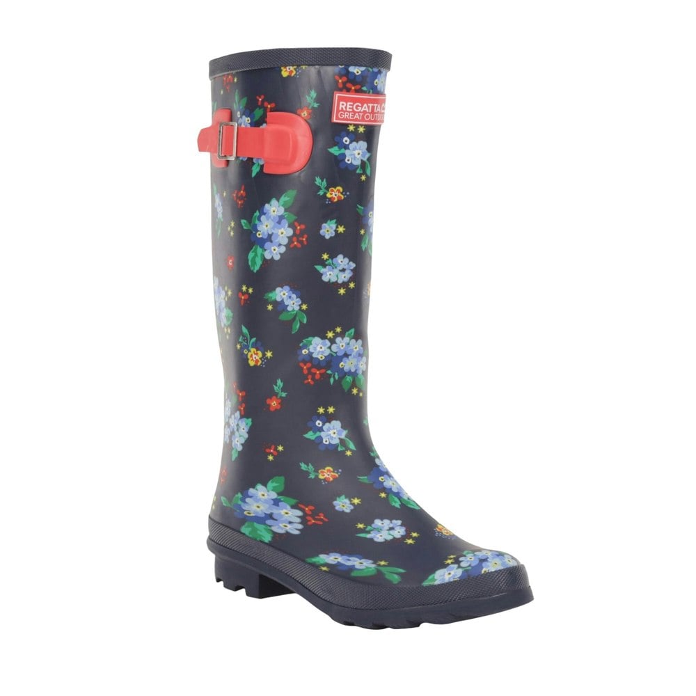 Regatta Women's Ly Fairweather II Tall Durable Wellington Boots - Navy/Red