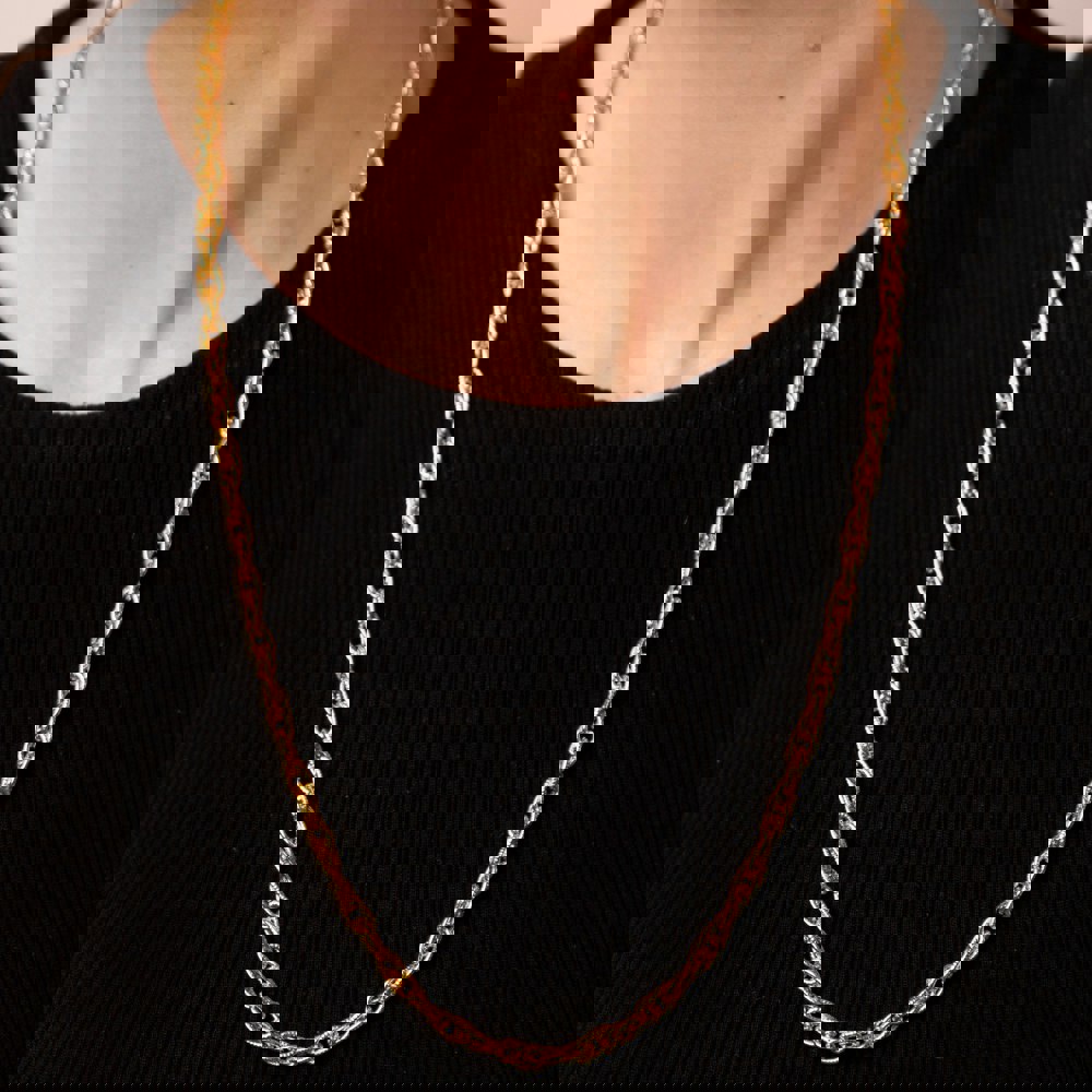 Gold Trip Vintage Double Link Chain Necklace