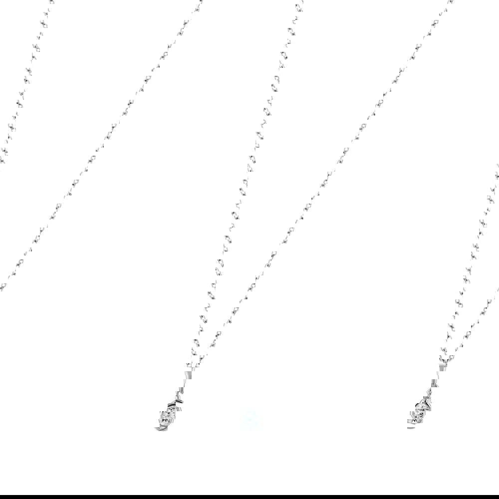 LaBante London Ethically & Sustainably Made Moissanite Circle of Life Sterling Silver Necklace