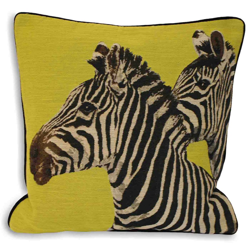 Riva Home Twin Zebra Cushion Cover - Lime