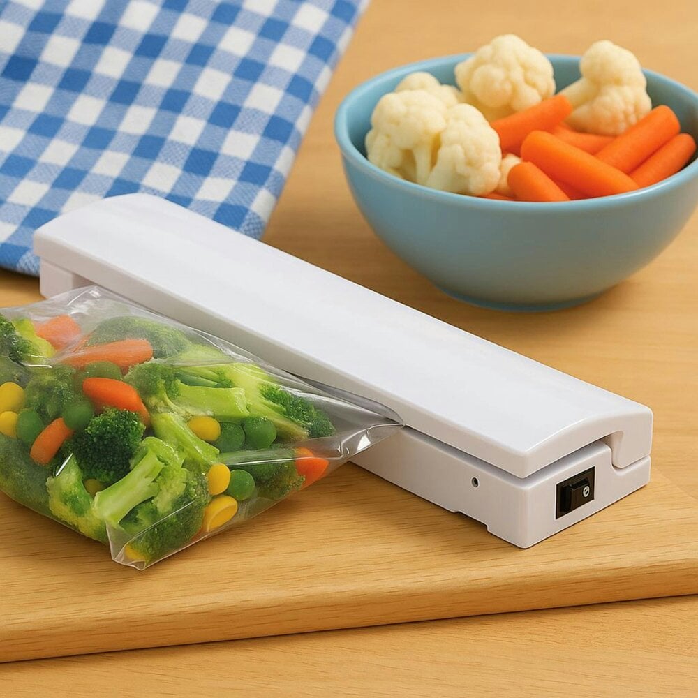 Dyzi Portable Plastic Bag Resealer Food Storage Sealing Tool - 23cm x 7cm x 3.5cm - Plastic - Portable Plastic Bag Resealer
