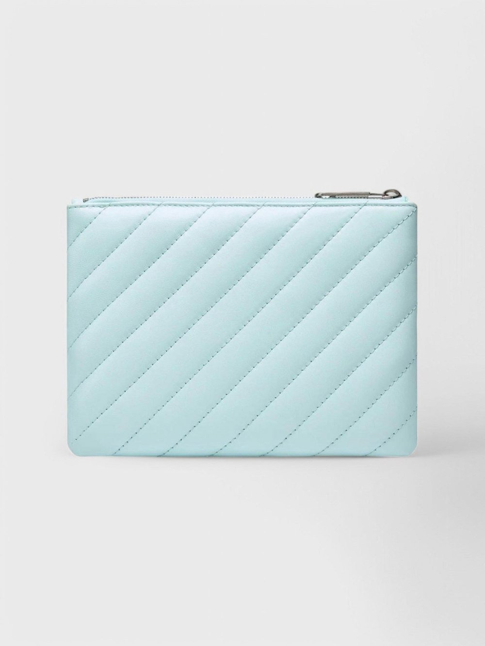 Off White Blue Jackhammer Flat Pouch Leather Bag - Supplied FashionOff White