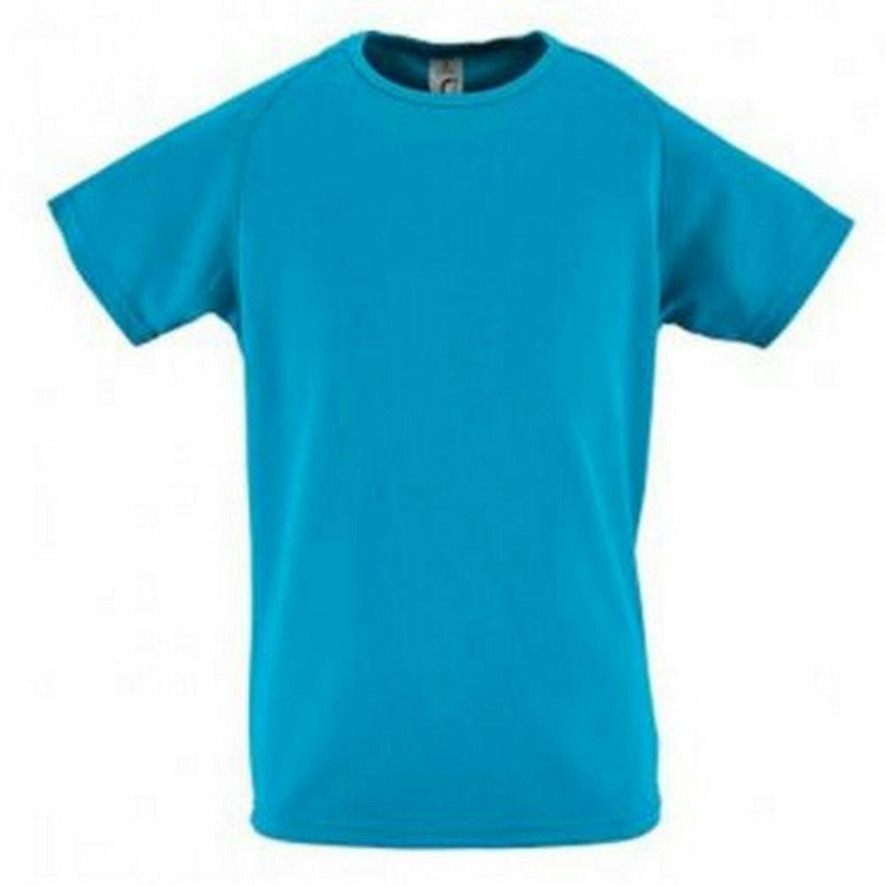 SOLS Childrens/Kids Sporty Unisex Short Sleeve T-Shirt - Aqua - Aqua - 100% Polyester
