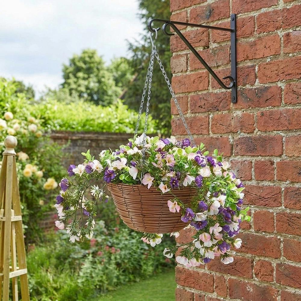 Garden Greatness Regal Petunia Artificial Hanging Basket