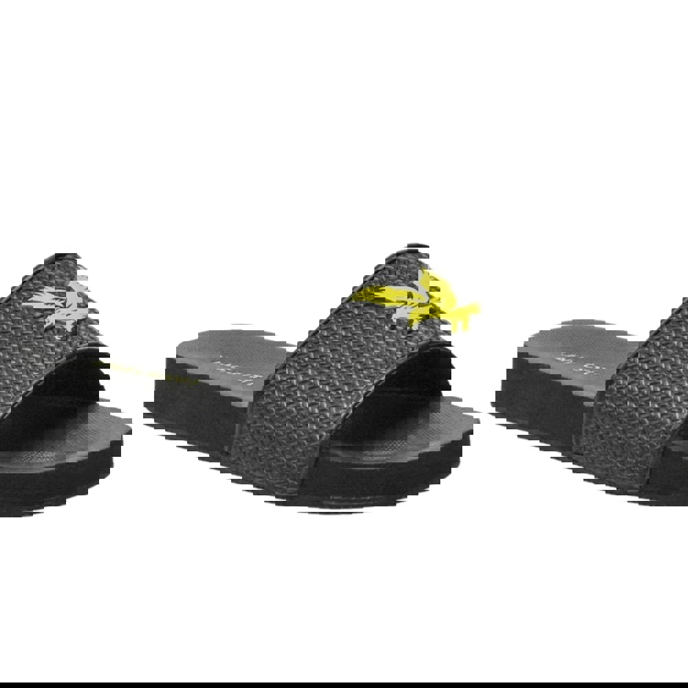 Lyle & Scott Logo Gunmetal Slides