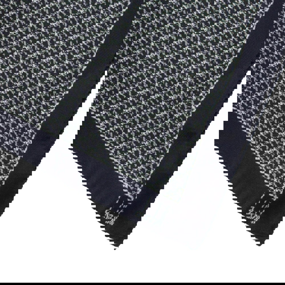 Dunhill mulberry silk pocket square Luxurious silk with an abstract zipper pattern
