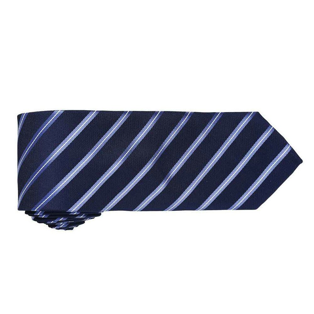 Premier Mens Stripe Tie - Navy/Royal Blue