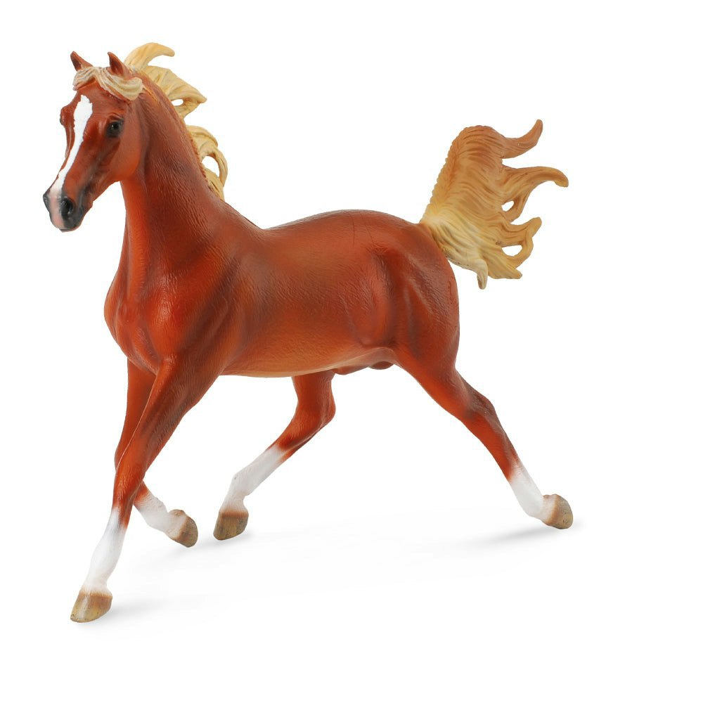 CollectA Arabian Stallion Chestnut Horse Toy - Hand-Painted And Designed By Experts