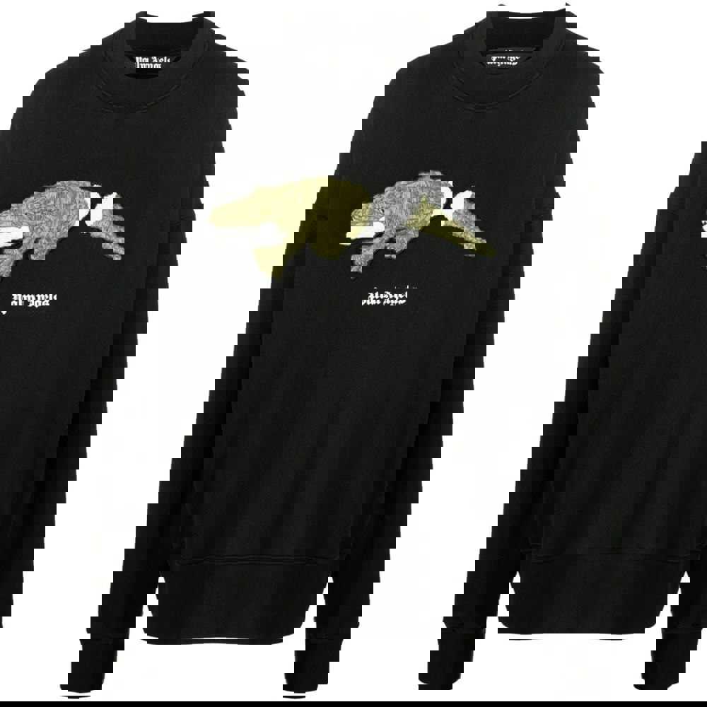 Palm Angels Croco Logo Black Jumper XS