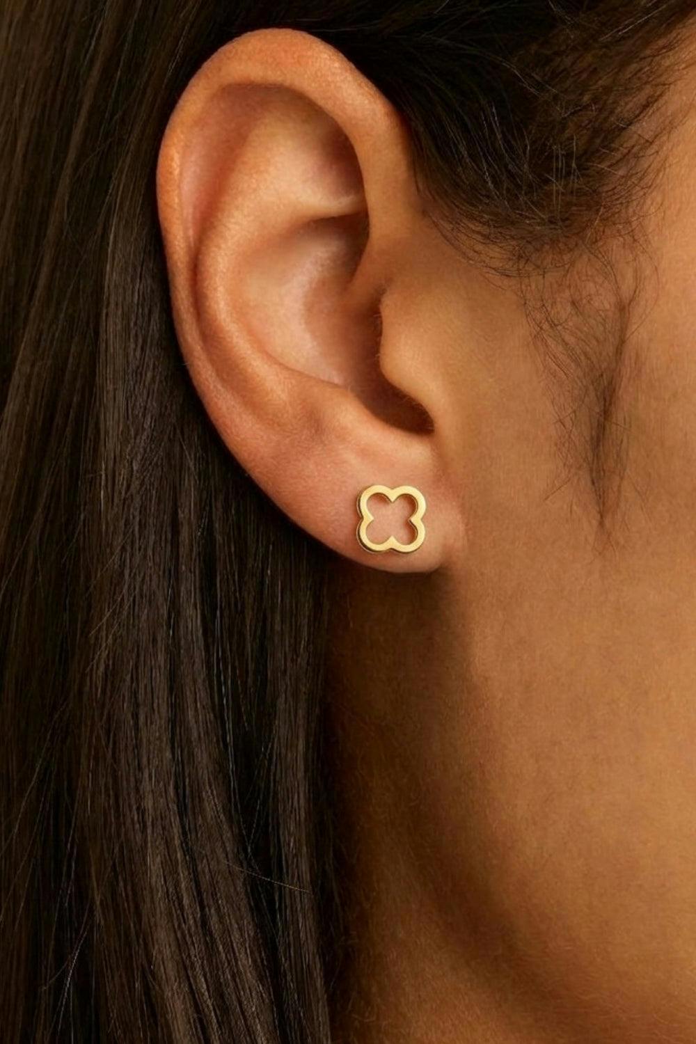 Serla 18k Gold Plated Clover Earrings