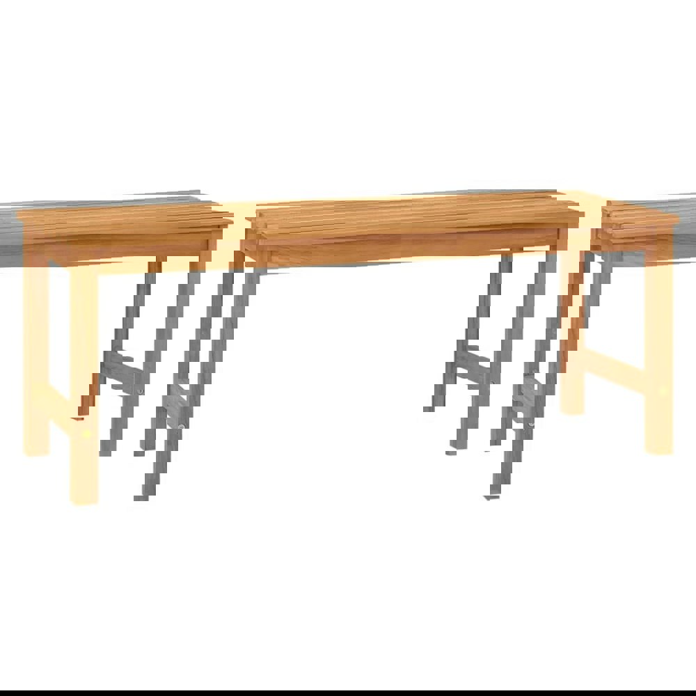 Berkfield Garden Bench 114 cm Solid Teak Wood