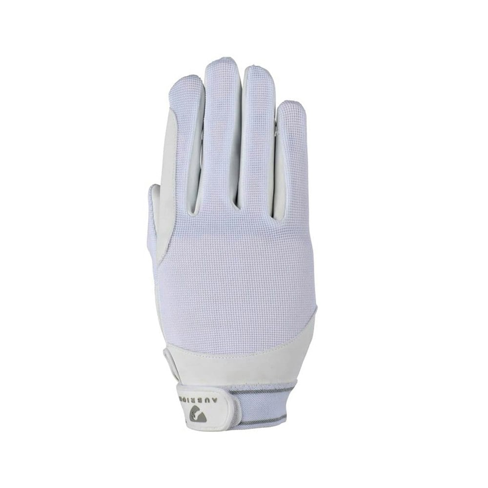 Aubrion Unisex Adult Mesh Riding Gloves - White