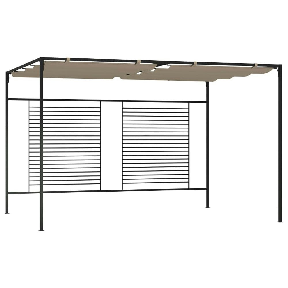 Berkfield Gazebo with Retractable Roof 3x4x2.3 m Taupe 180 g/ma_
