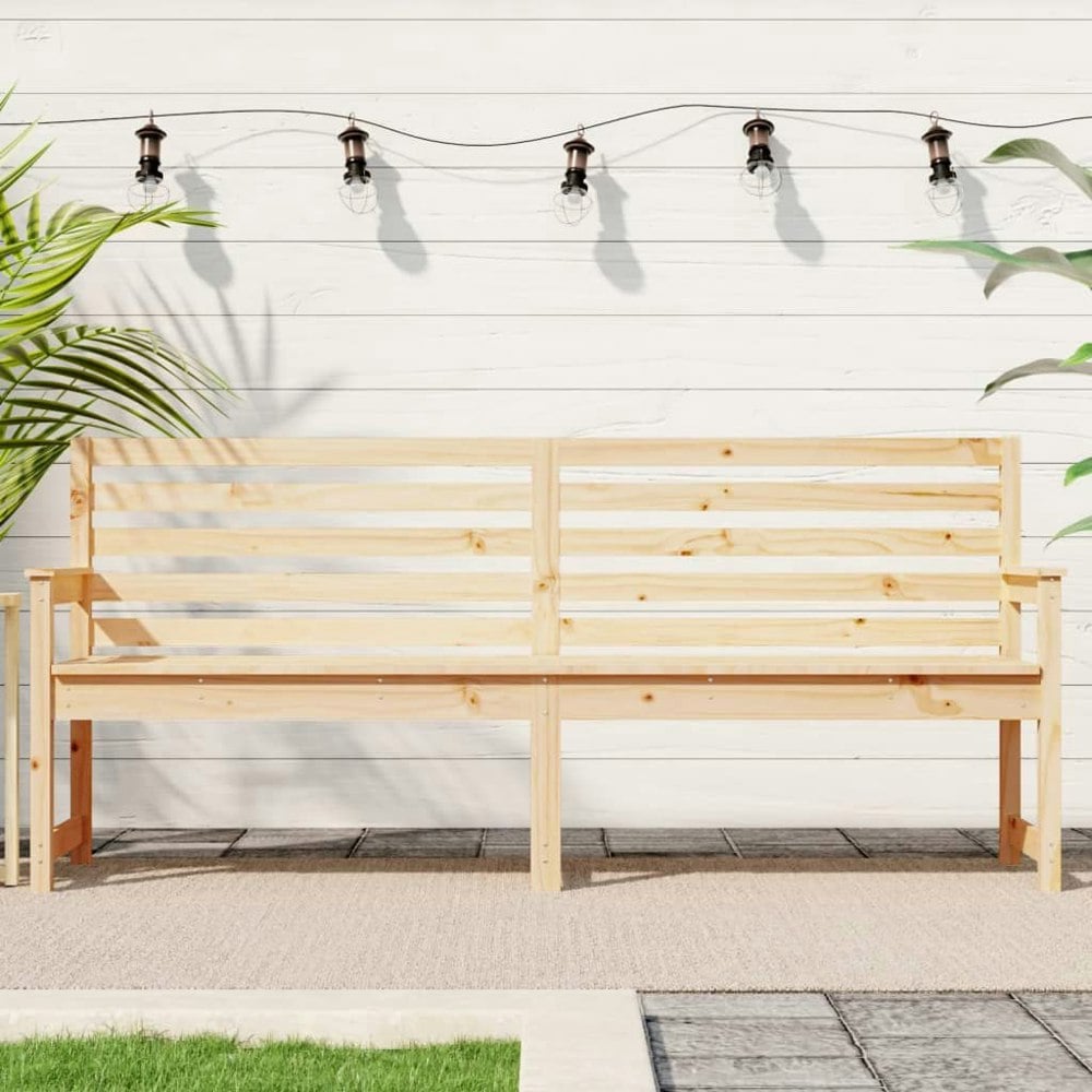 Berkfield Garden Bench 203.5x48x91.5 cm Solid Wood Pine