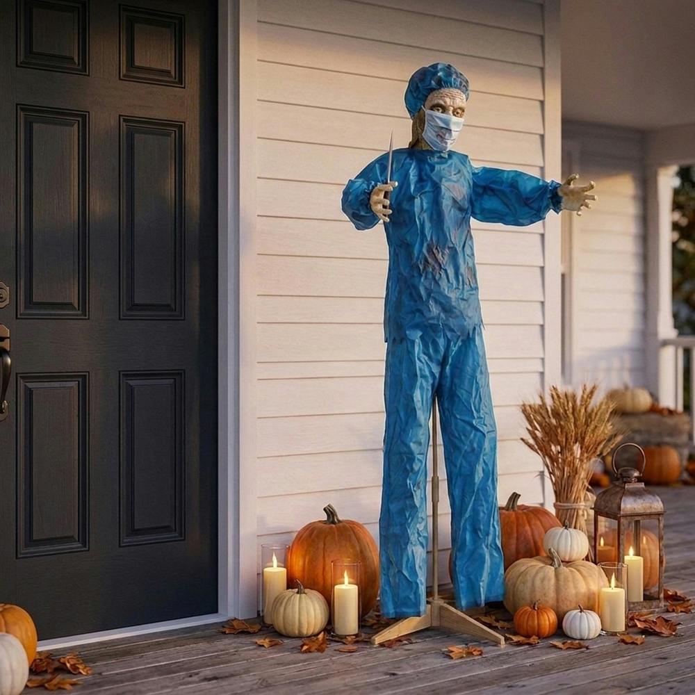 Garden Greatness Animated Standing Zombie Doctor Halloween