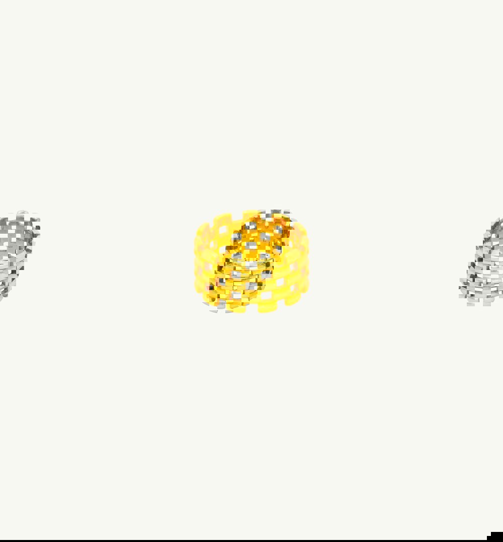 Apatchy London Gold Mesh Ring