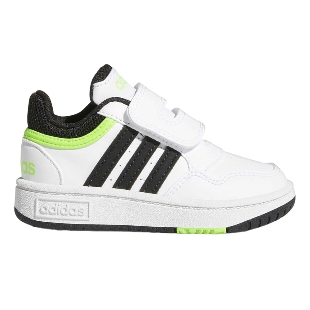 Adidas Kids Hoops 3.0 Leather Trainers - White / Black