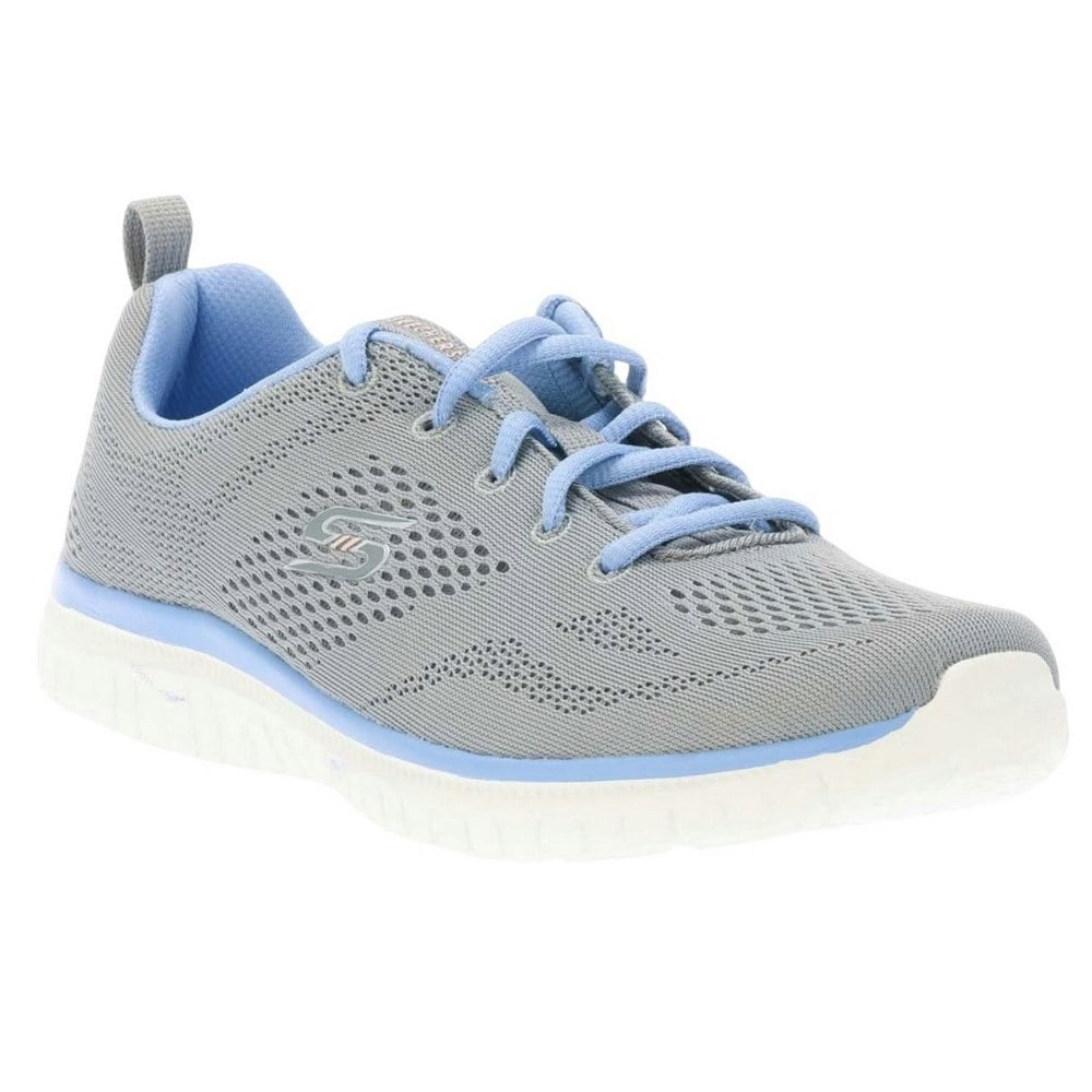 Skechers Womens Virtue Kind Favor Contrast Trainers - Grey/Blue