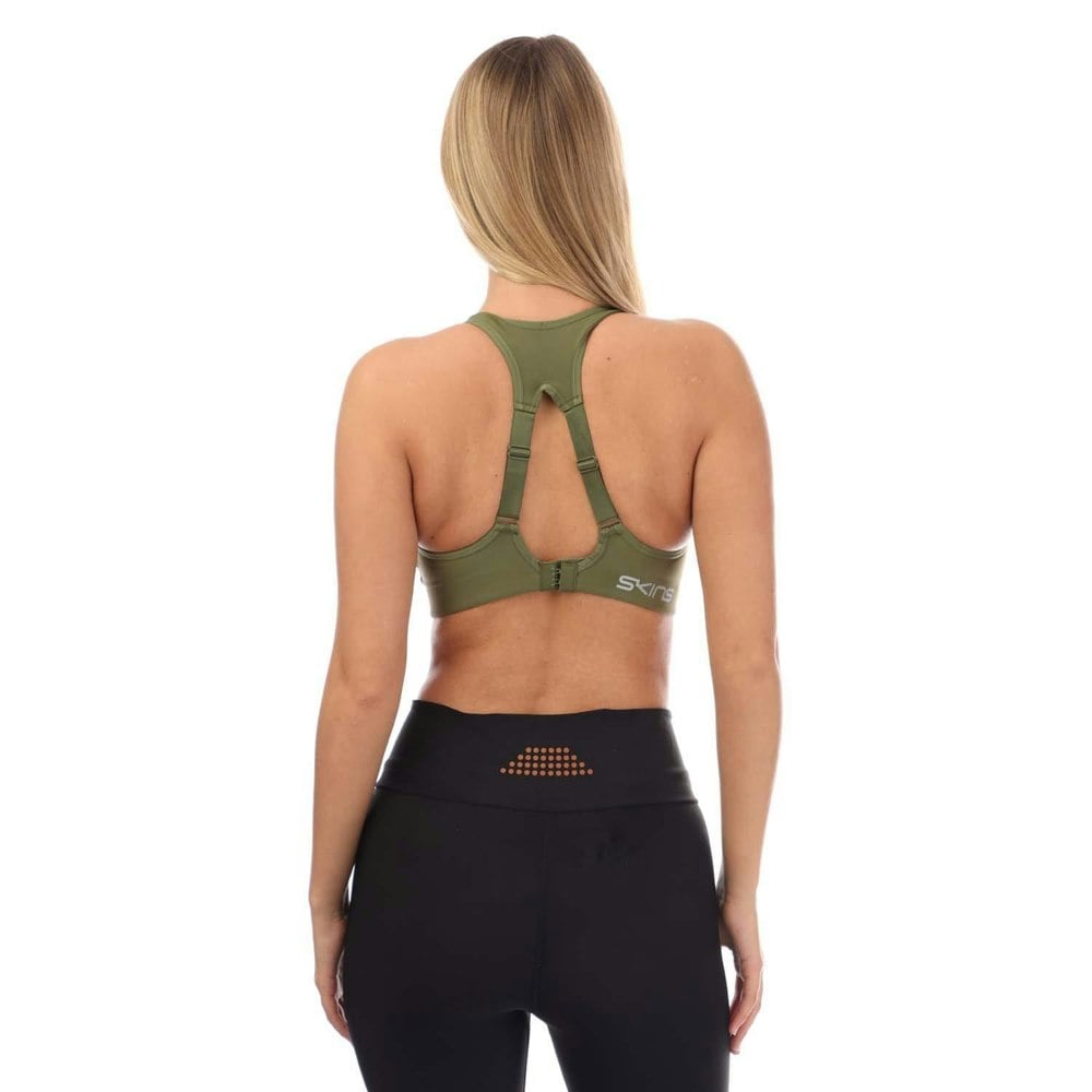 Skins Womens/Ladies Series-3 Hi-Impact Sports Bra - Khaki Green