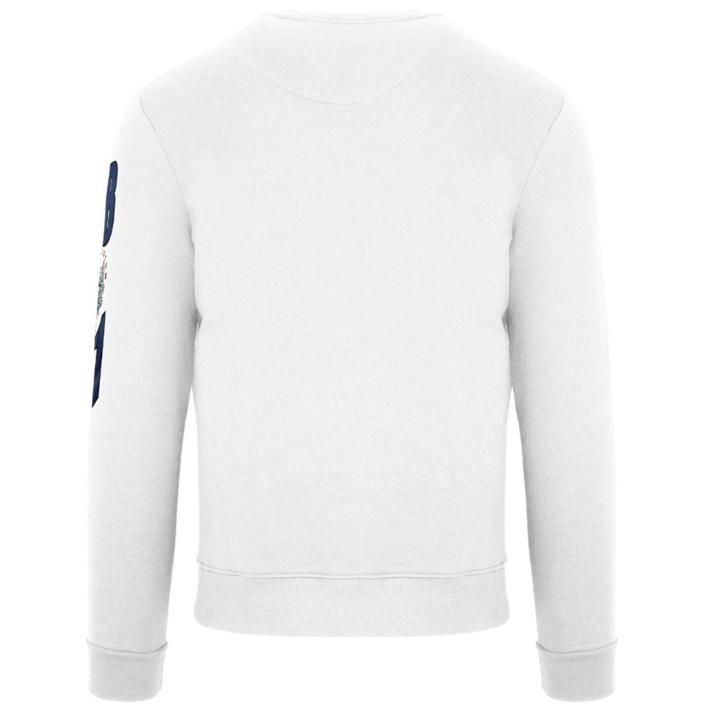 Aquascutum Embossed Circle Small Logo White Sweatshirt