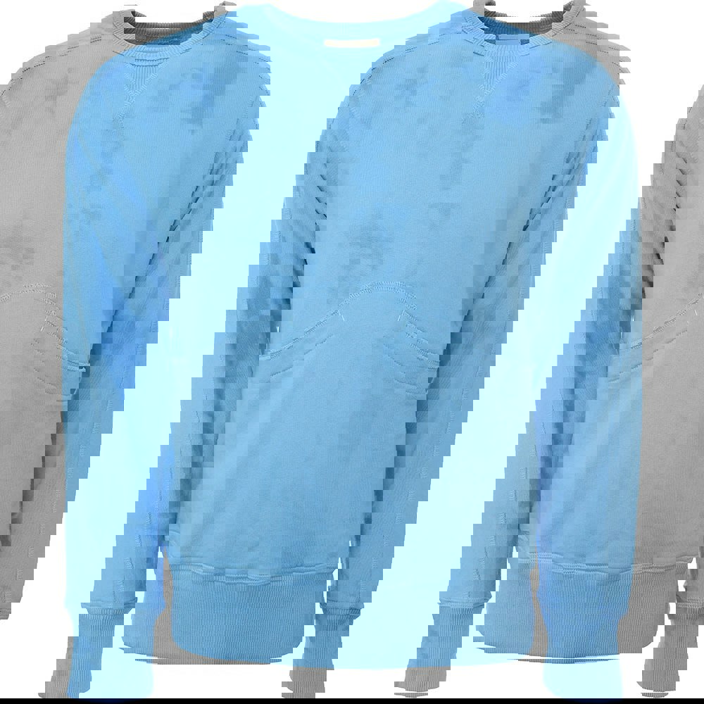 Nicholas Daley Mens Tiedye Crew Neck In Sky Blue