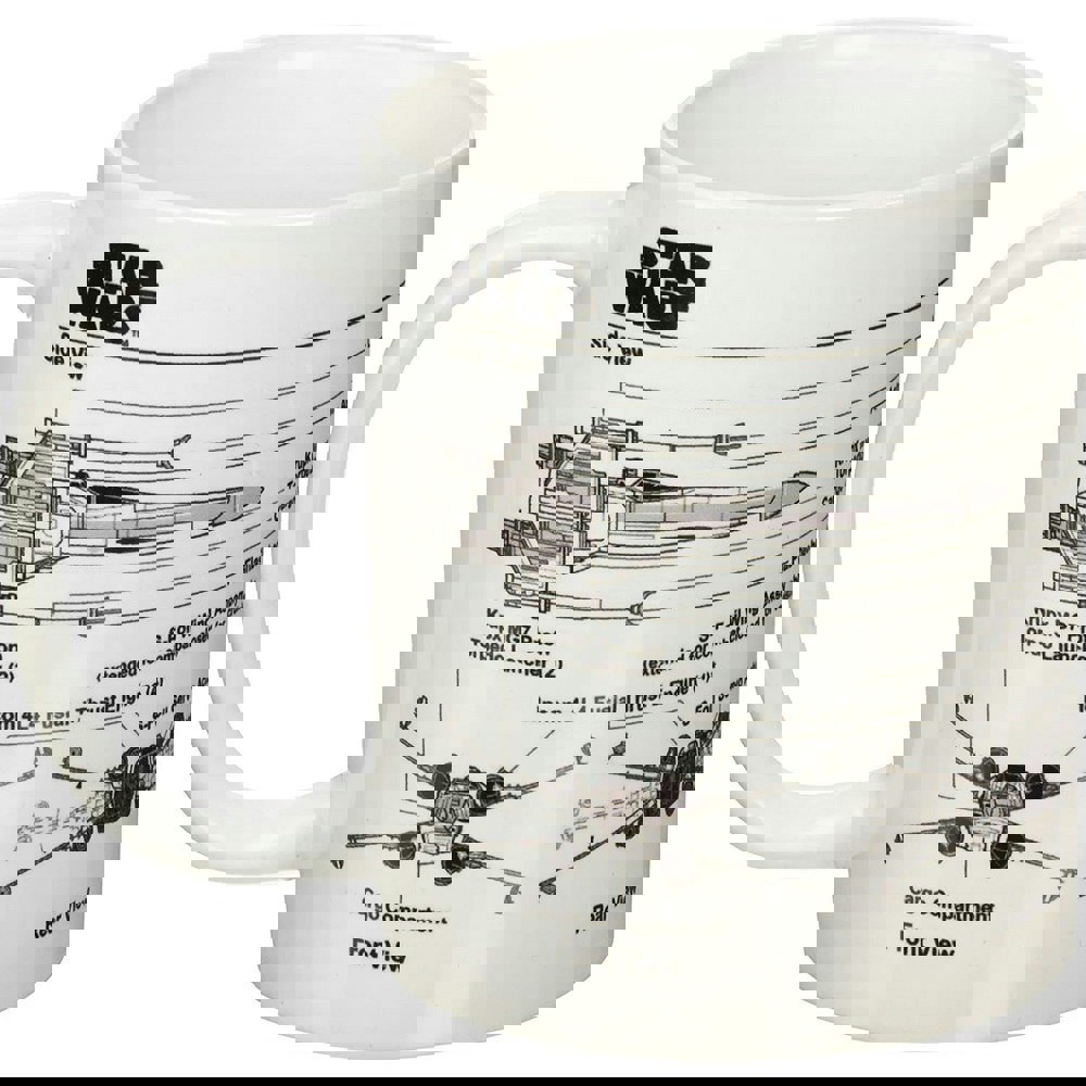Star Wars X-Wing Fighter Sketch Mug - White/Black