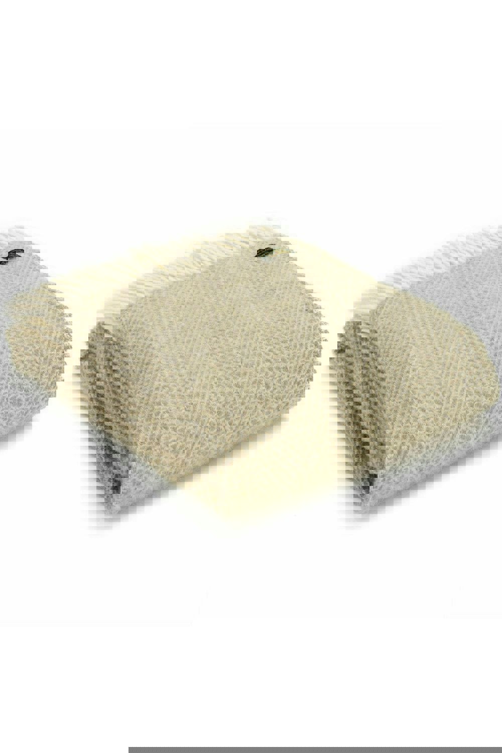 HomeSpace Direct Beehive Oatmeal Wool Throw 100% Pure British New Wool