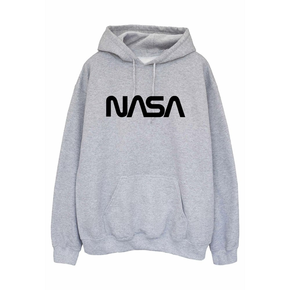 NASA Mens Modern Logo Hoodie - Sports Grey