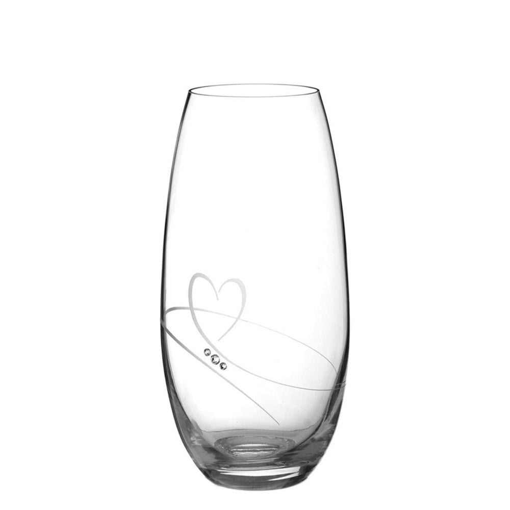 Diamante Romance Crystal Barrel Vase Adorned with Swarovski® Crystals - 25cm