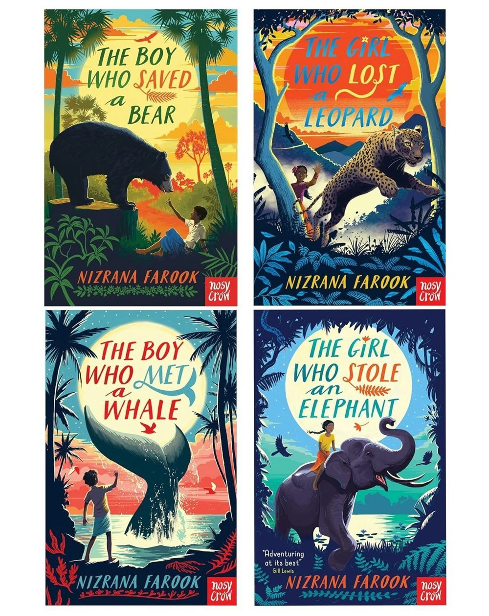 Nizrana Farook 4 Book Set The Girl Who Stole an Elephant, The Boy Who Met a Whale & more