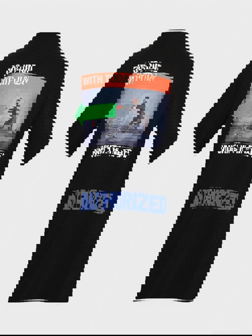 Heron Preston A.F. Authorised Oversized T-Shirt Black/Lemon Yellow - Supplied FashionHERON PRESTON