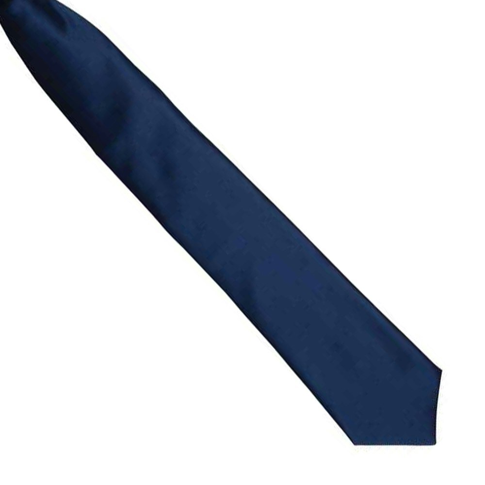 Premier Colours Mens Satin Clip Tie - Navy