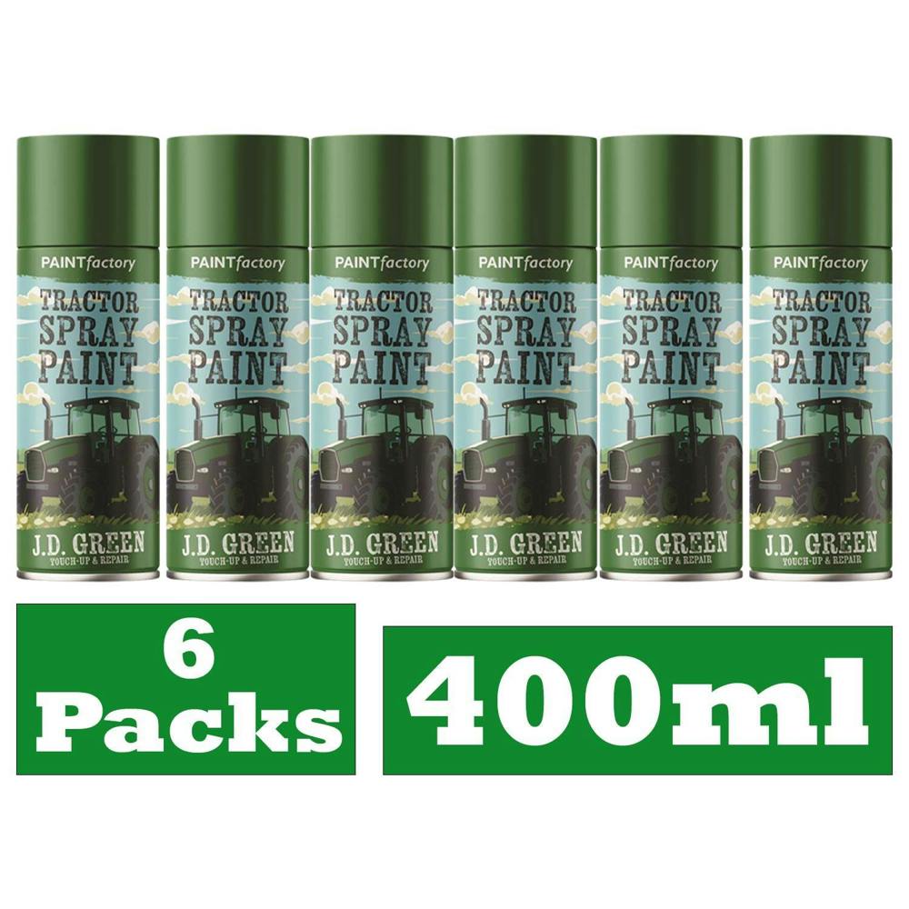 Paint Factory 6X - Tractor Spray Paint John Deere Green 400ml